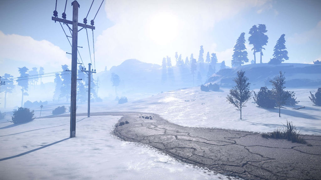 Rust Snow Landscape Wallpaper